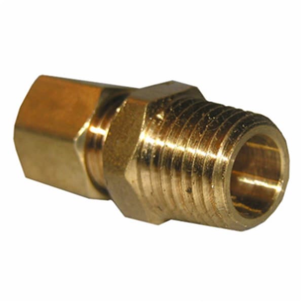 Home Products Intl-North America 0.25 Compresion x 0.25 Male Pipe Brass Adapter, 6PK 208036 - main